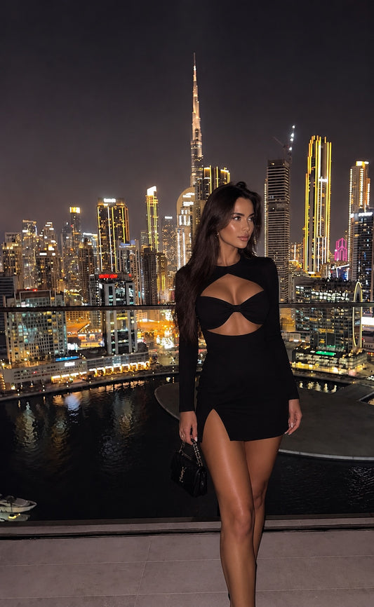 Daring Midnight Cutout Minidress