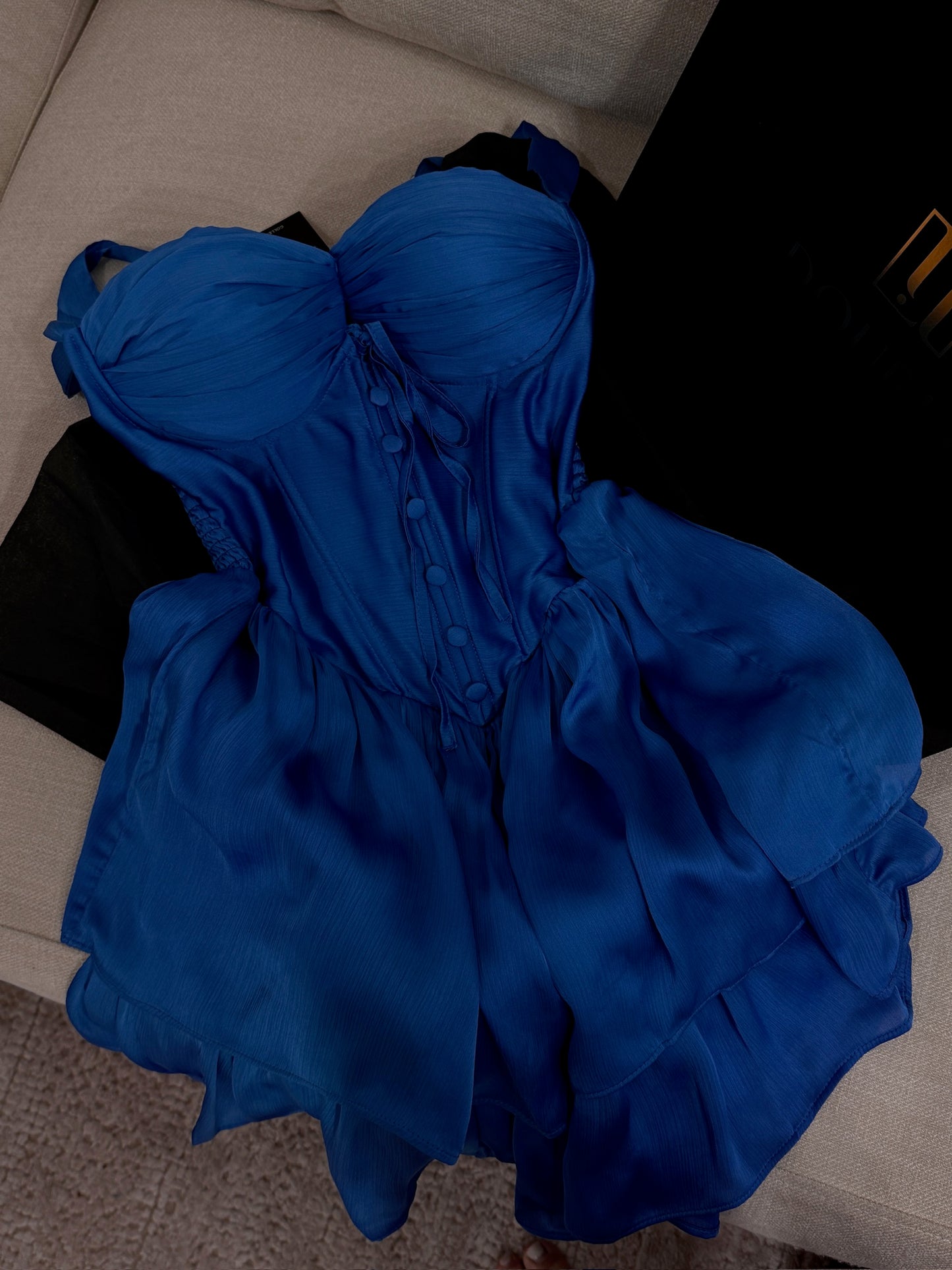 Vibrant Royal Princess Minidress