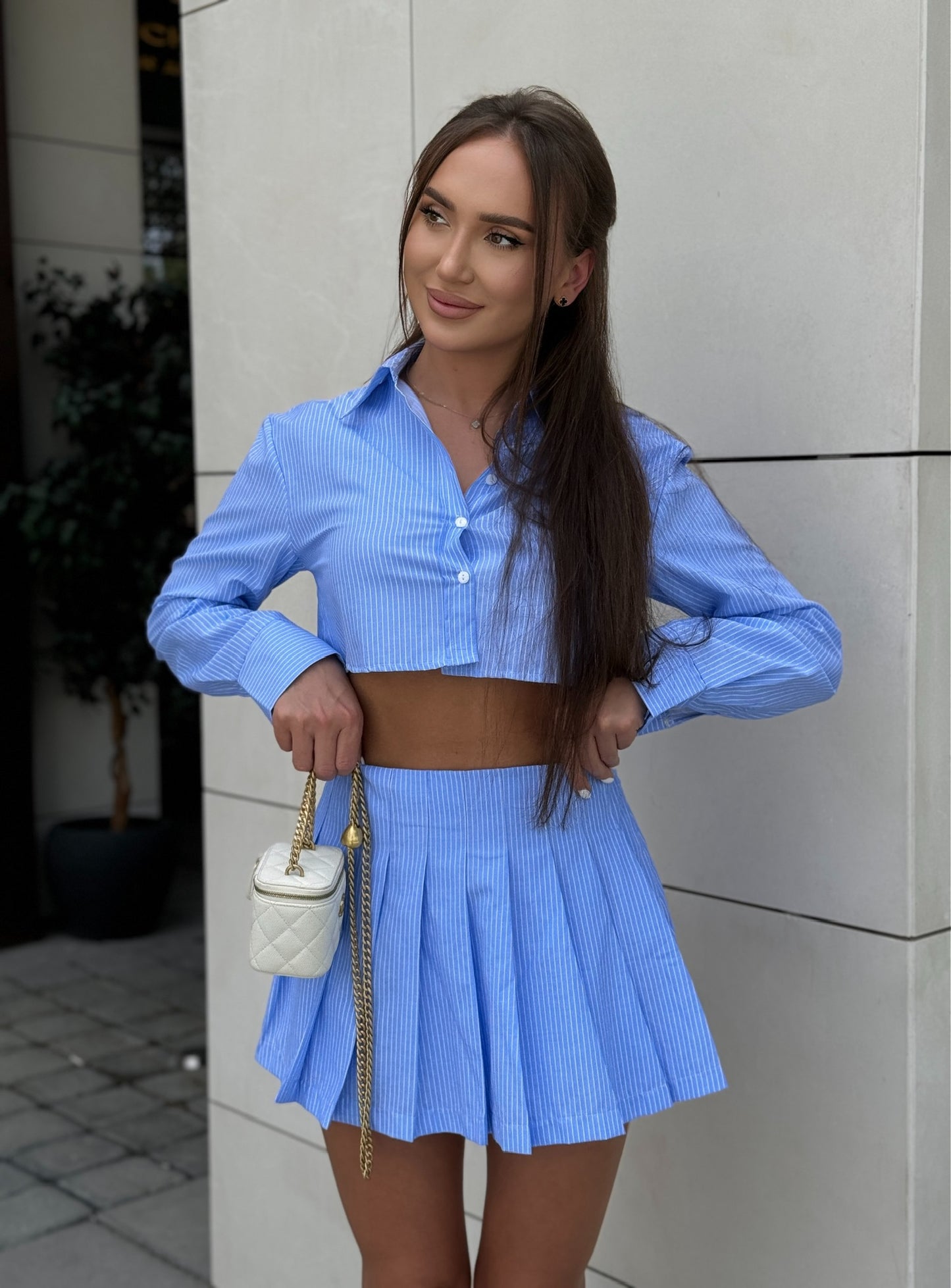 Chic Striped Blue Co-ord