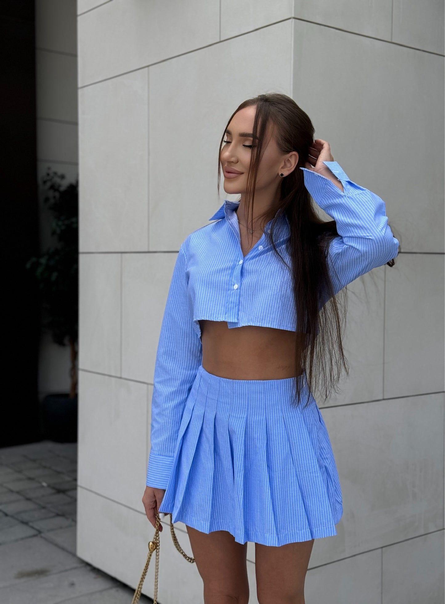 Chic Striped Blue Co-ord