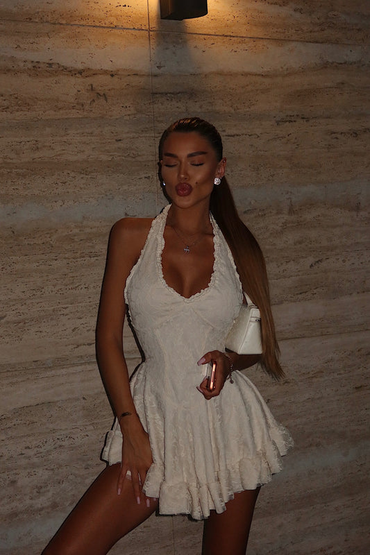 Halter mini dress