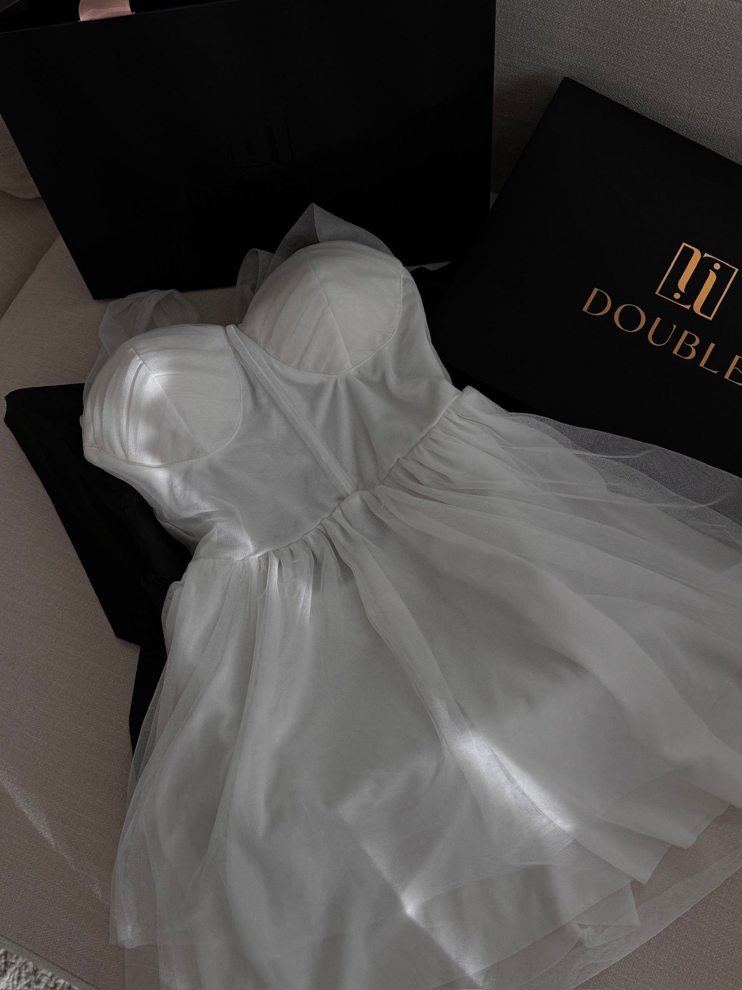 Ethereal White Silk Minidress - Double Fashion